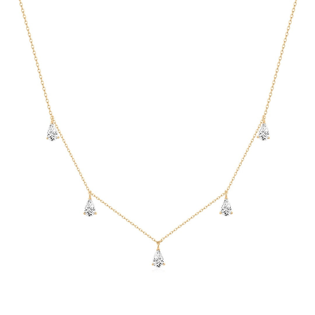 NEW Ruby Diamond Station Necklace