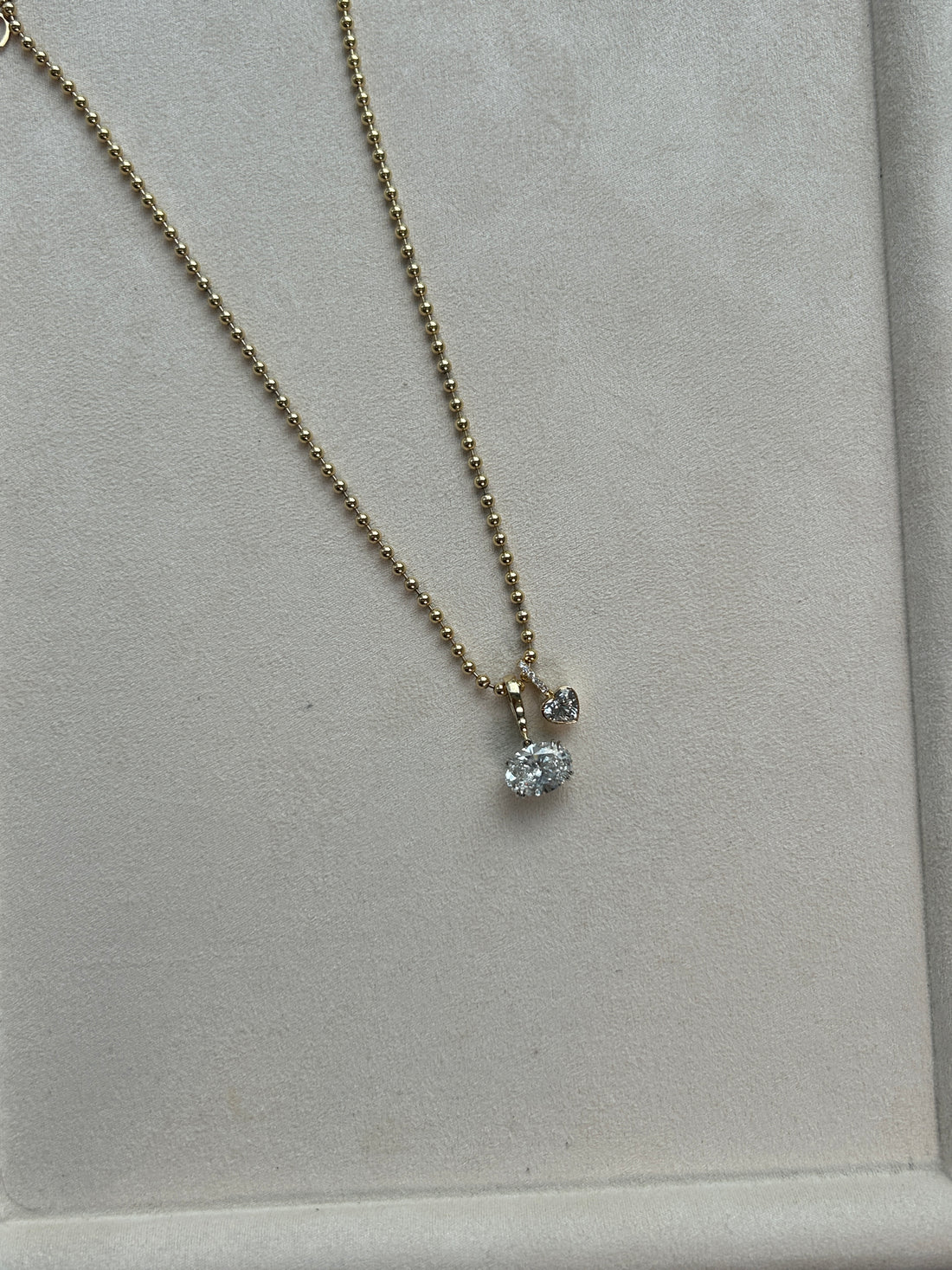 Petite Bezel Heart with Pave Charm