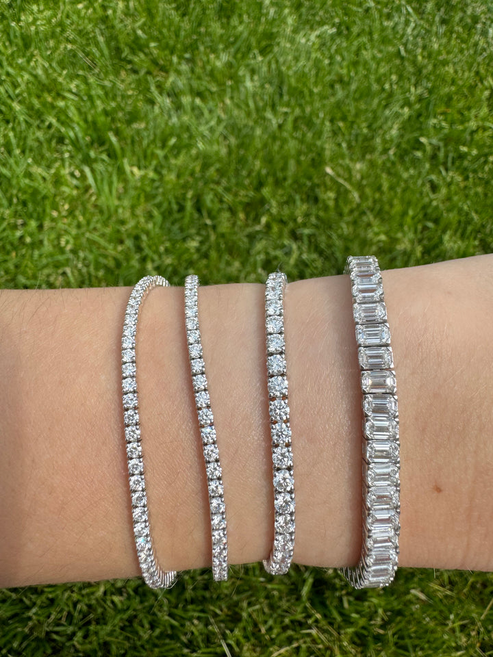 Emerald Cut Lab Diamond Tennis Bracelet - LabLove Jewelry