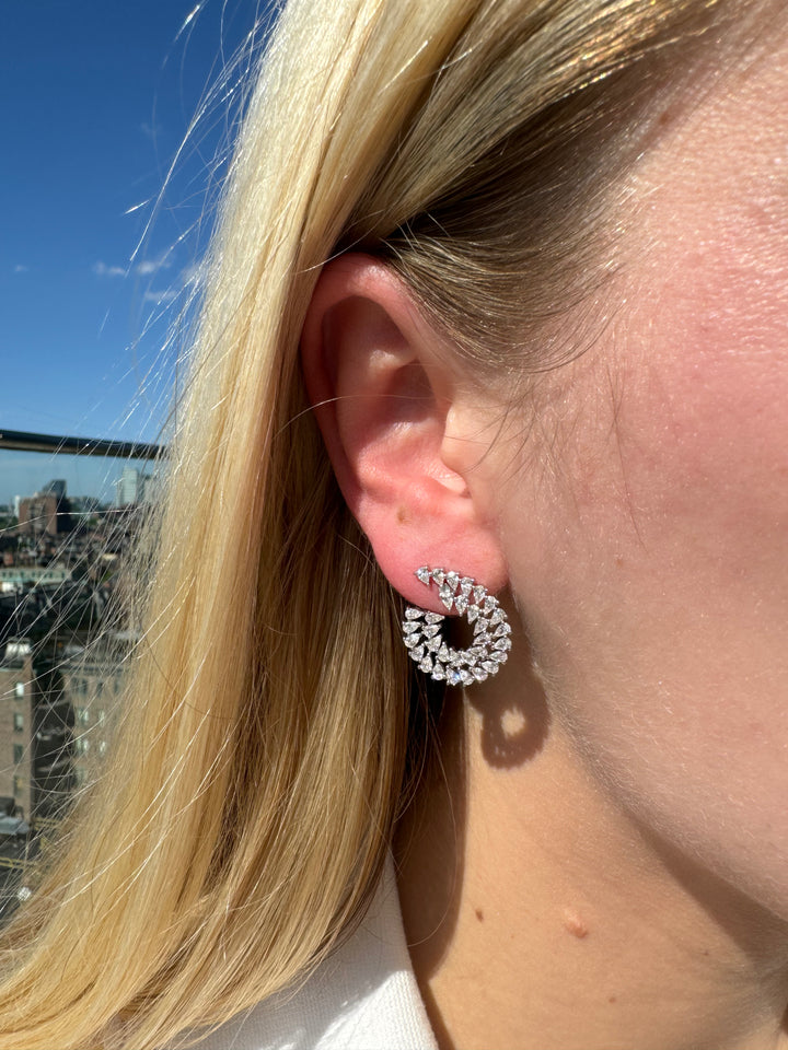 Veronica Pear Spiral Earring