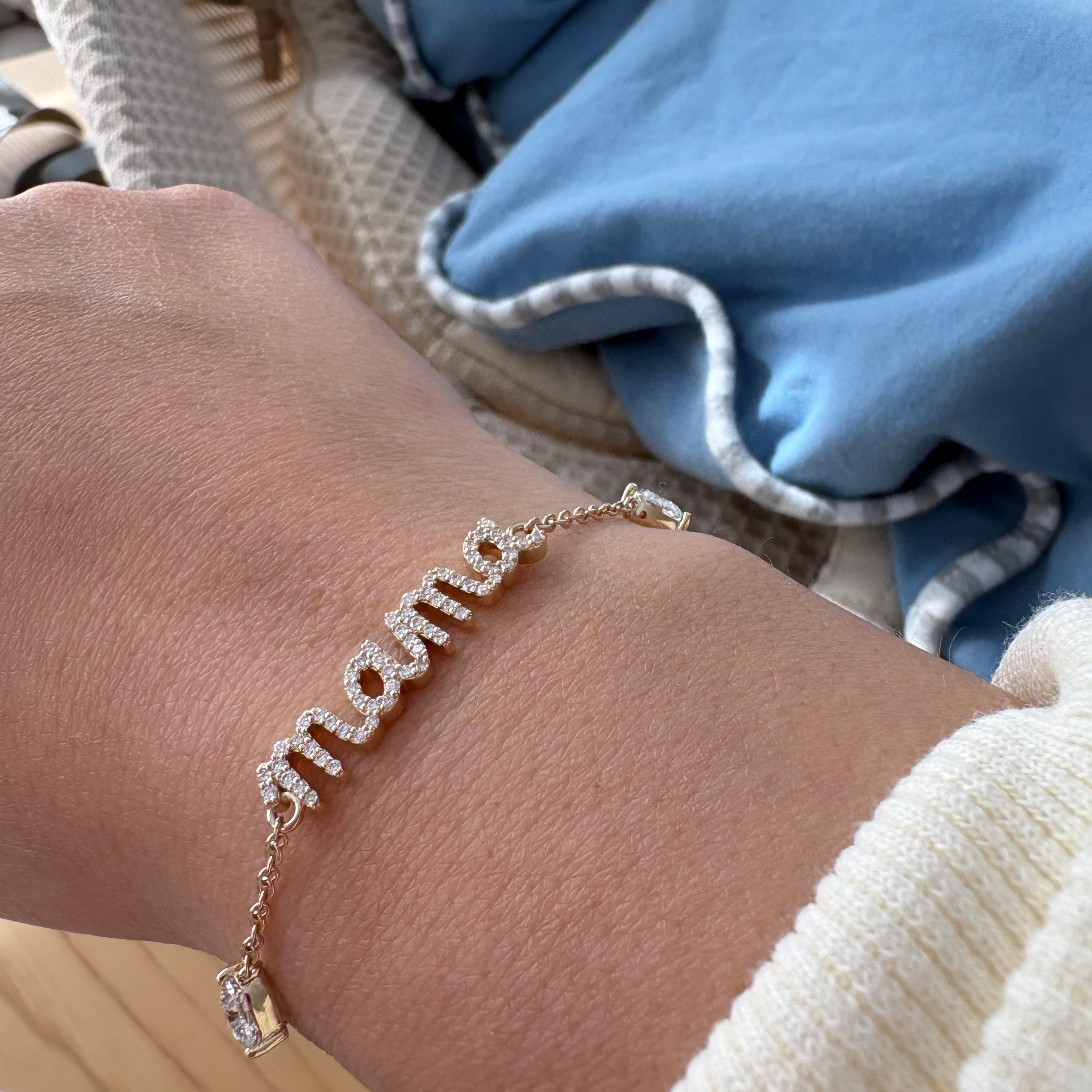Bespoke Pavé  Mama Bracelet