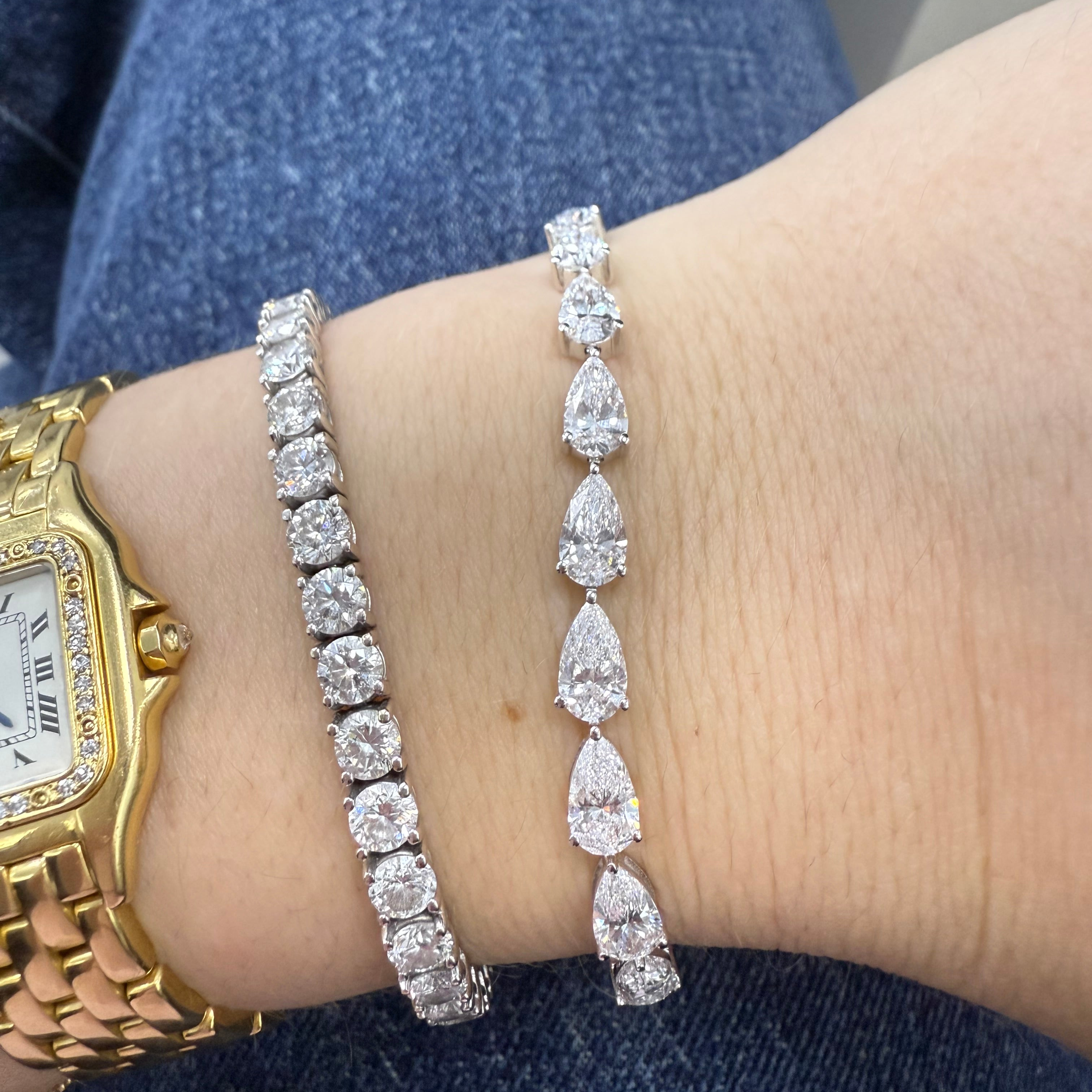 Pear Cut Tennis Bracelet