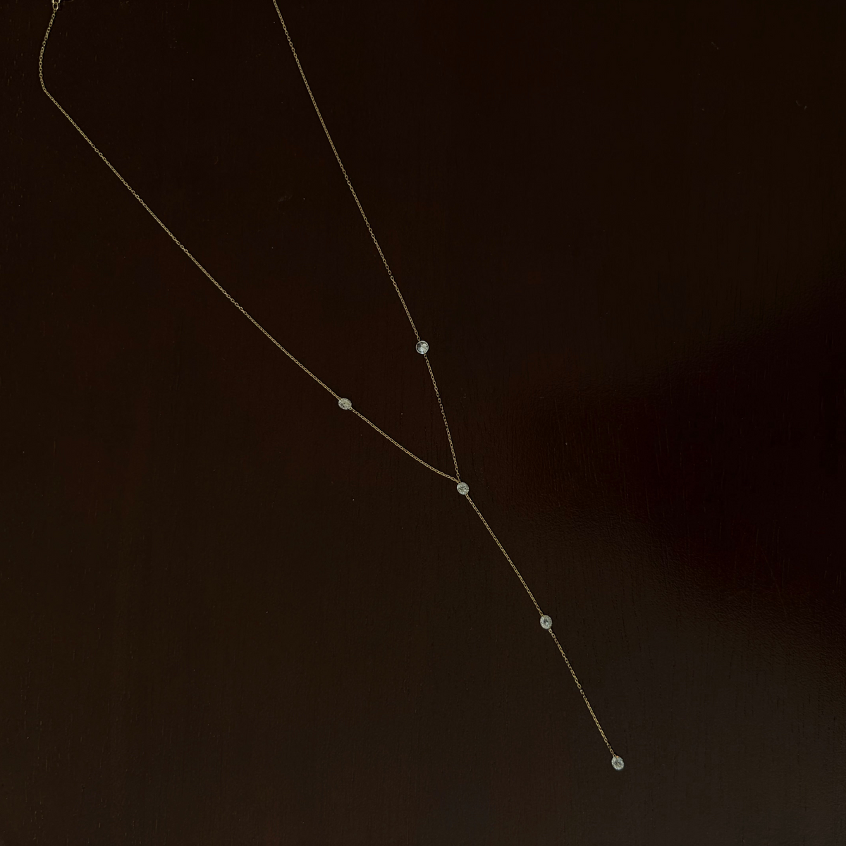 NEW Nora Diamond Y Lariat Necklace