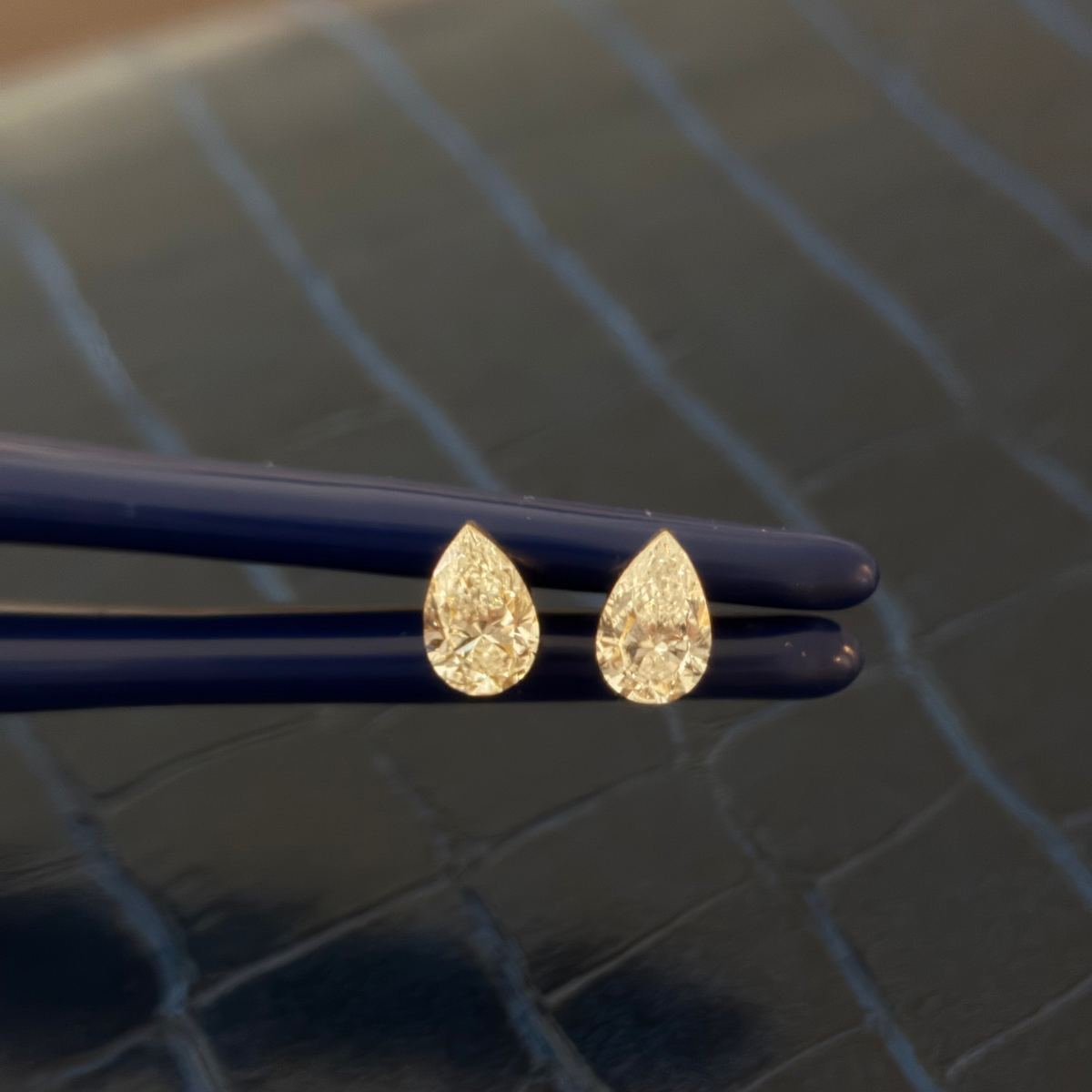 NEW The Hazel Pear Diamond Stud Earrings