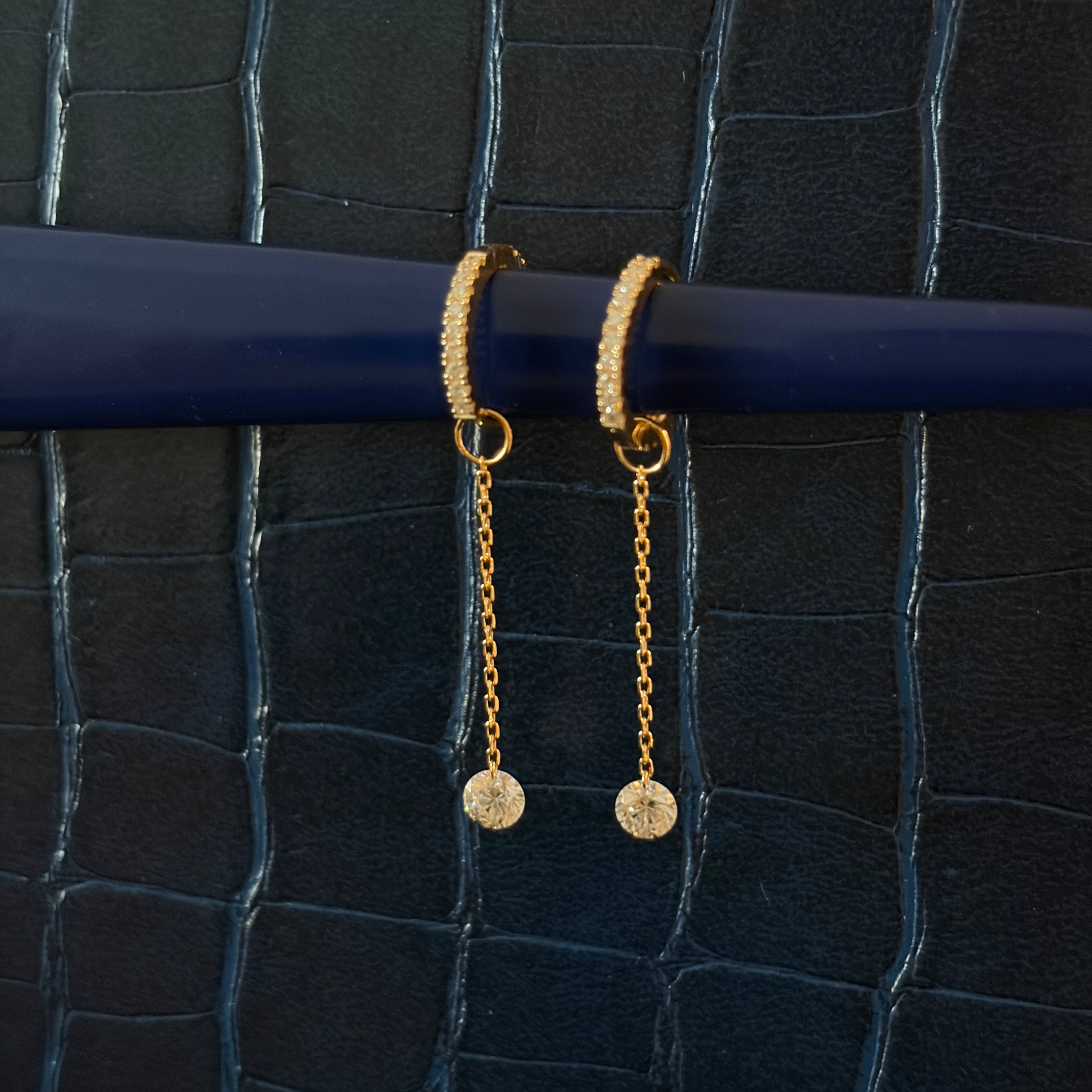 New The Stella Diamond Chain Drop Charms for Earrings