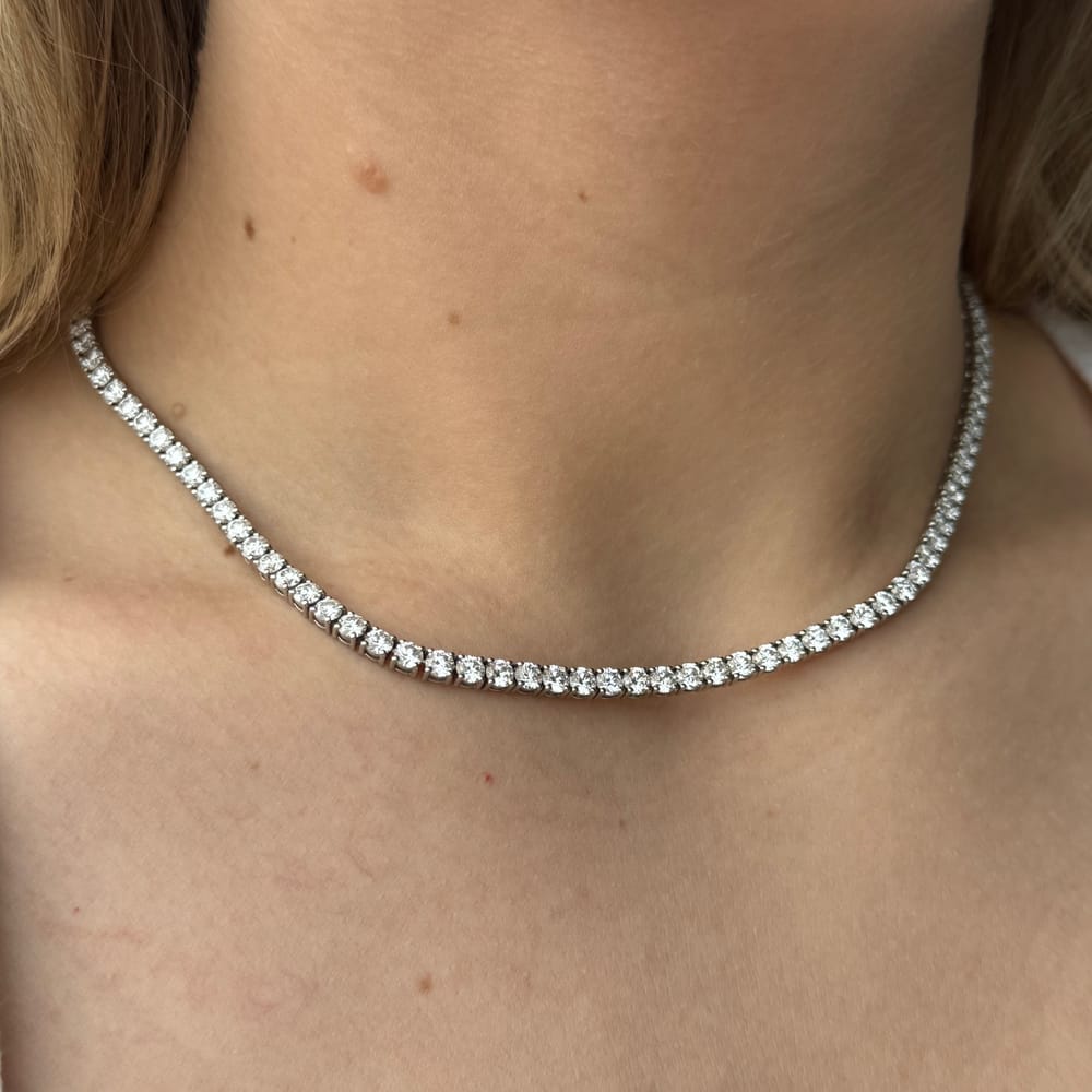Lab Diamond Tennis Necklaces