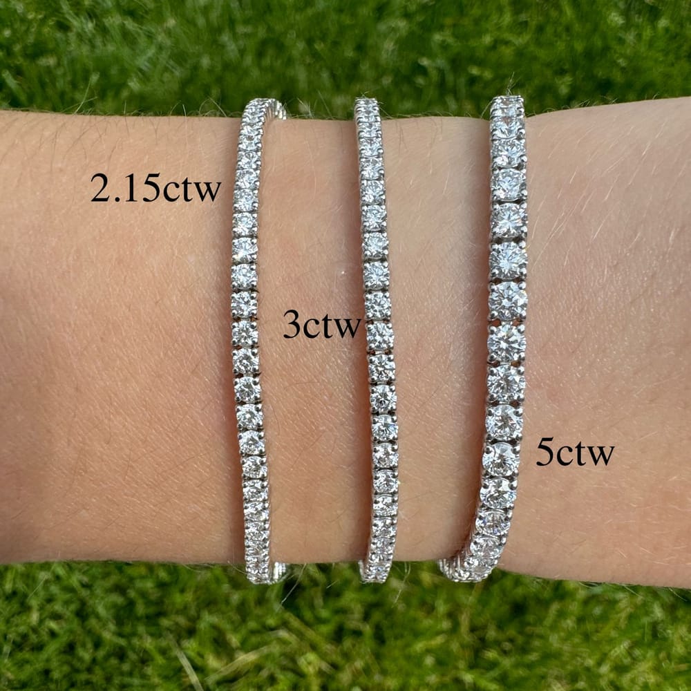 Round Tennis, 3ctw, 14k WG