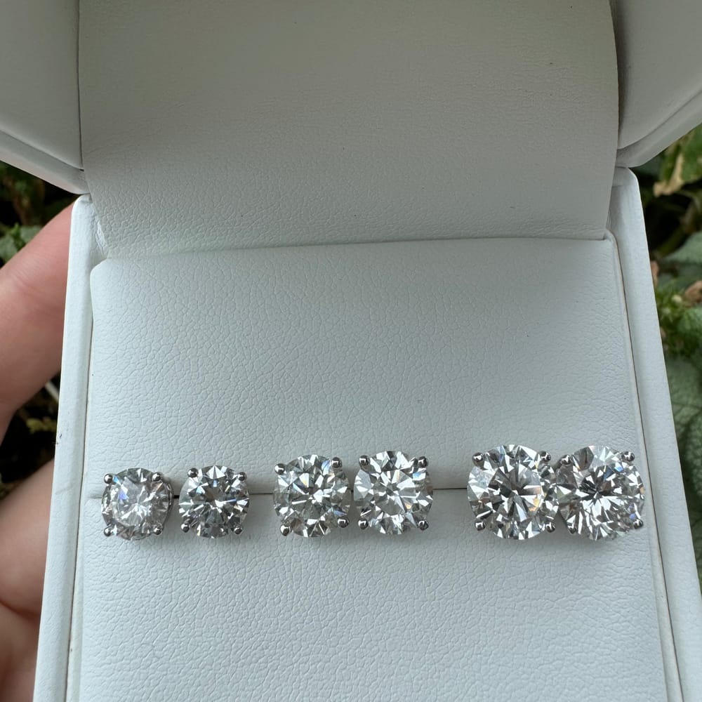 Round Studs, 2ctw, NEW 4/8/25