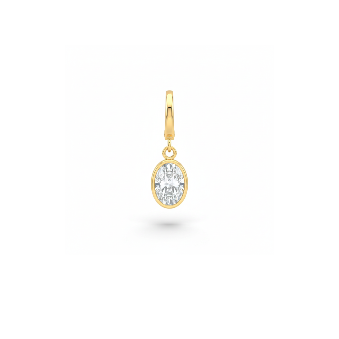 Petite Bezel Oval Charm