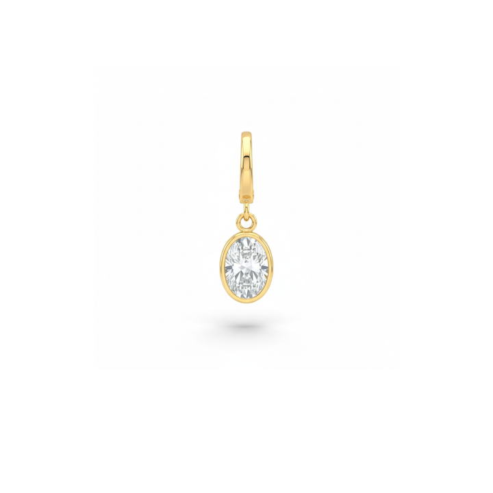 Petite Bezel Oval Charm