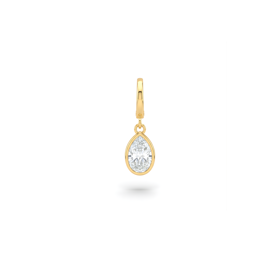 Petite Bezel Pear Charm