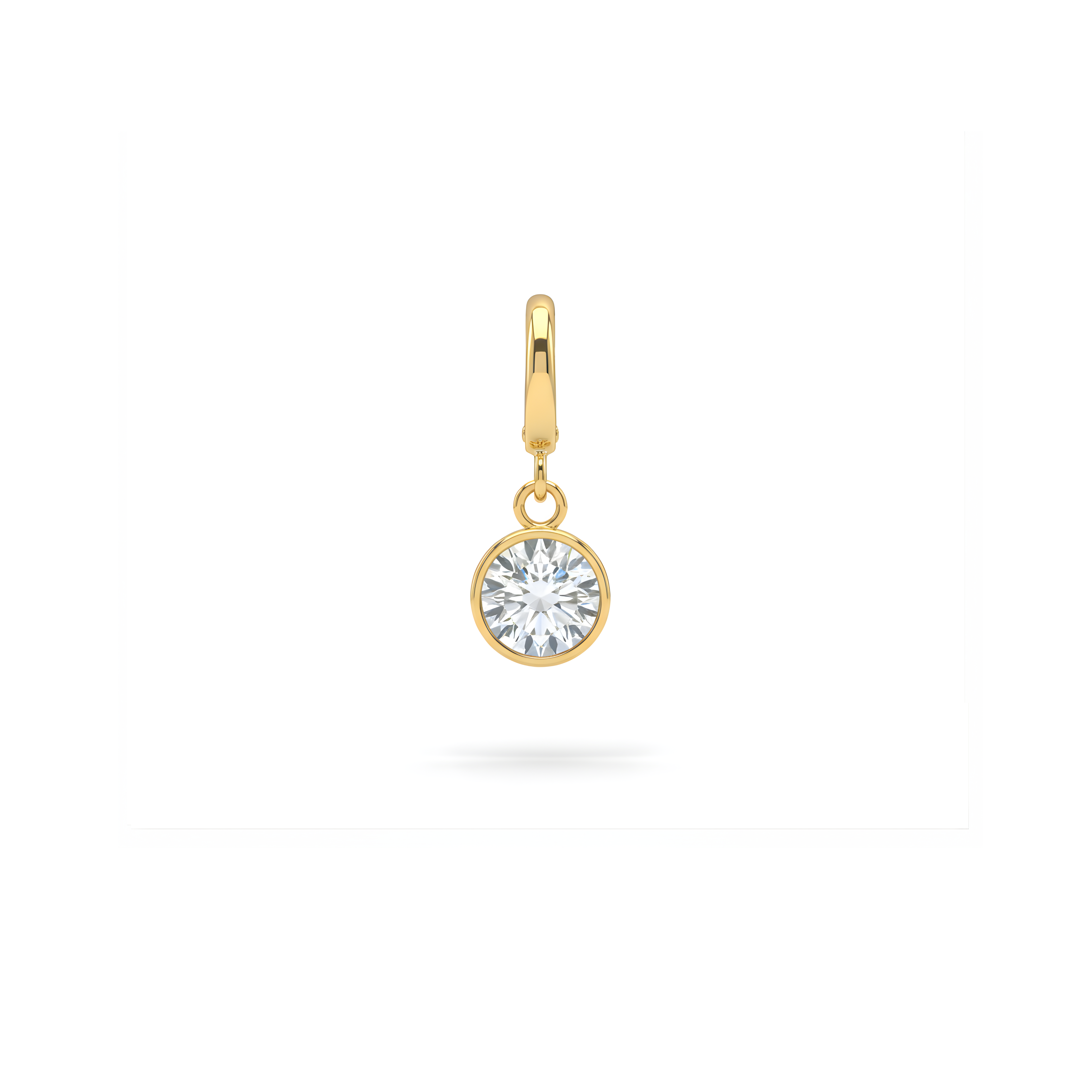 Petite Bezel Round Diamond Charm