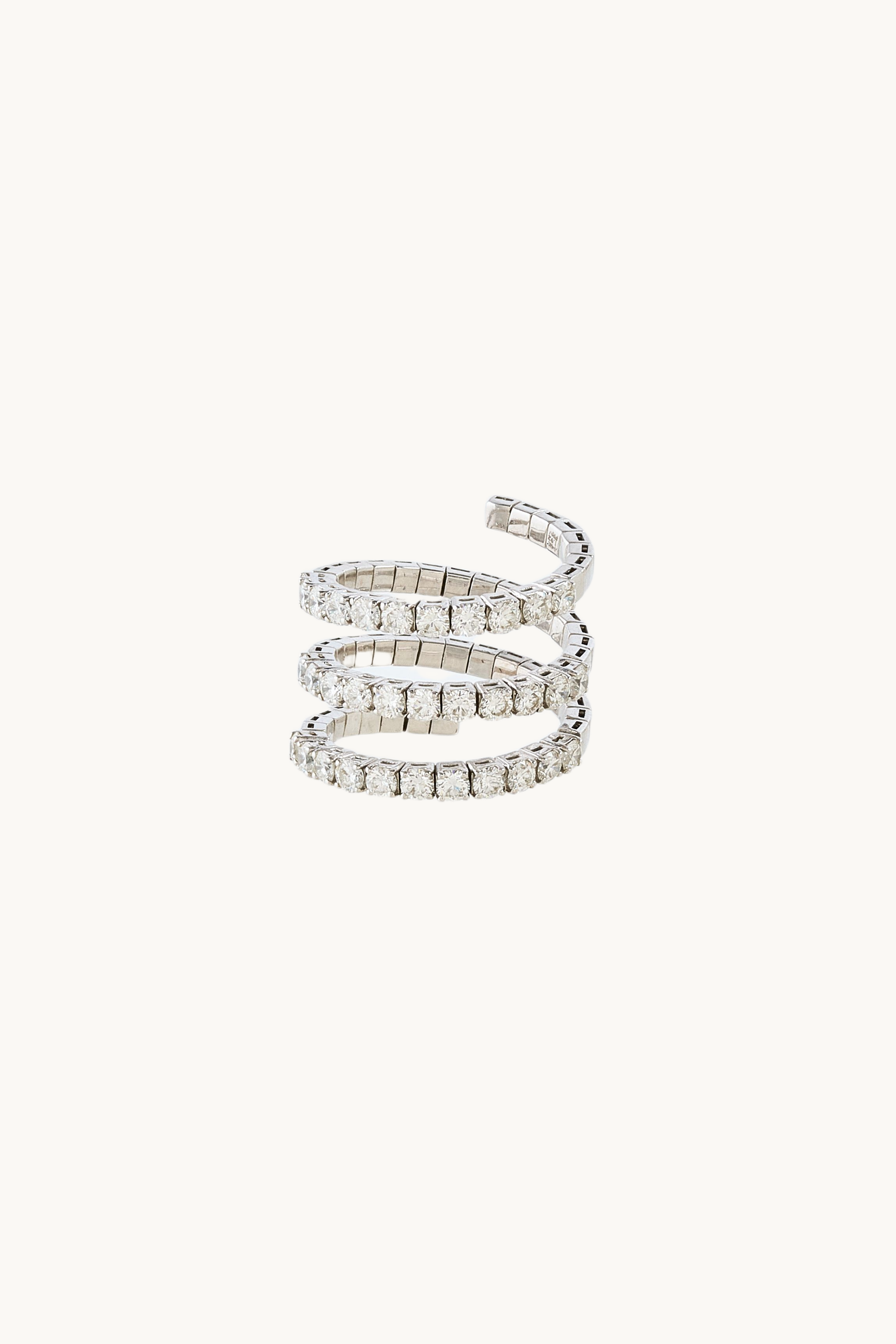 Kelly Flexible Coil Round Diamond Wrap Ring