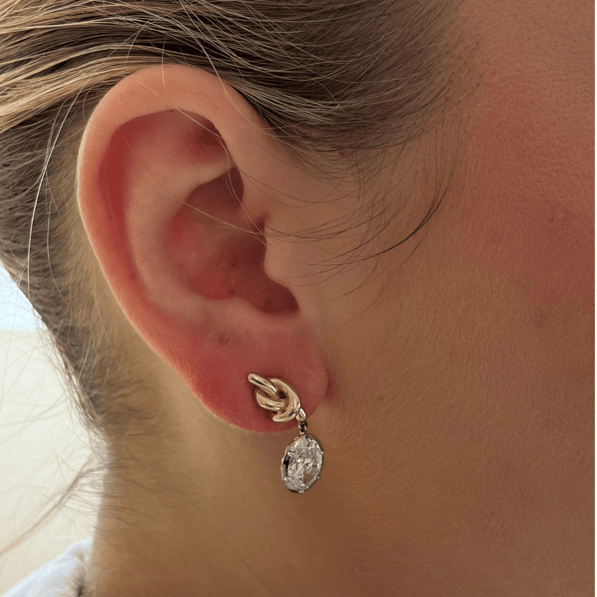 Georgia Knot and Oval Earrings