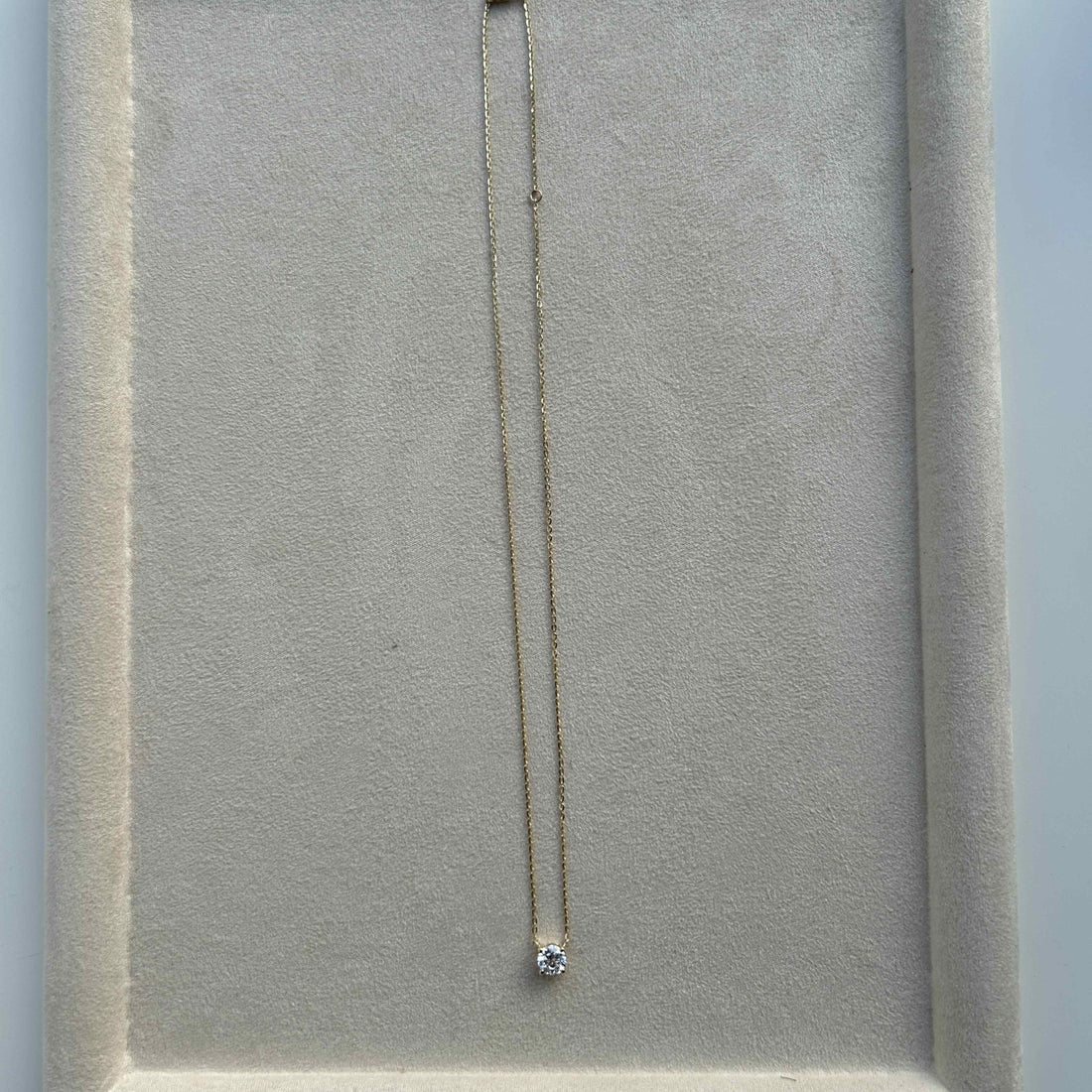 Celine Round Solitaire Necklace