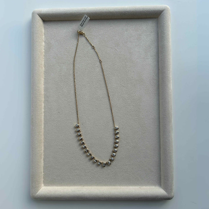 Zoe Oval Link Bezel Necklace