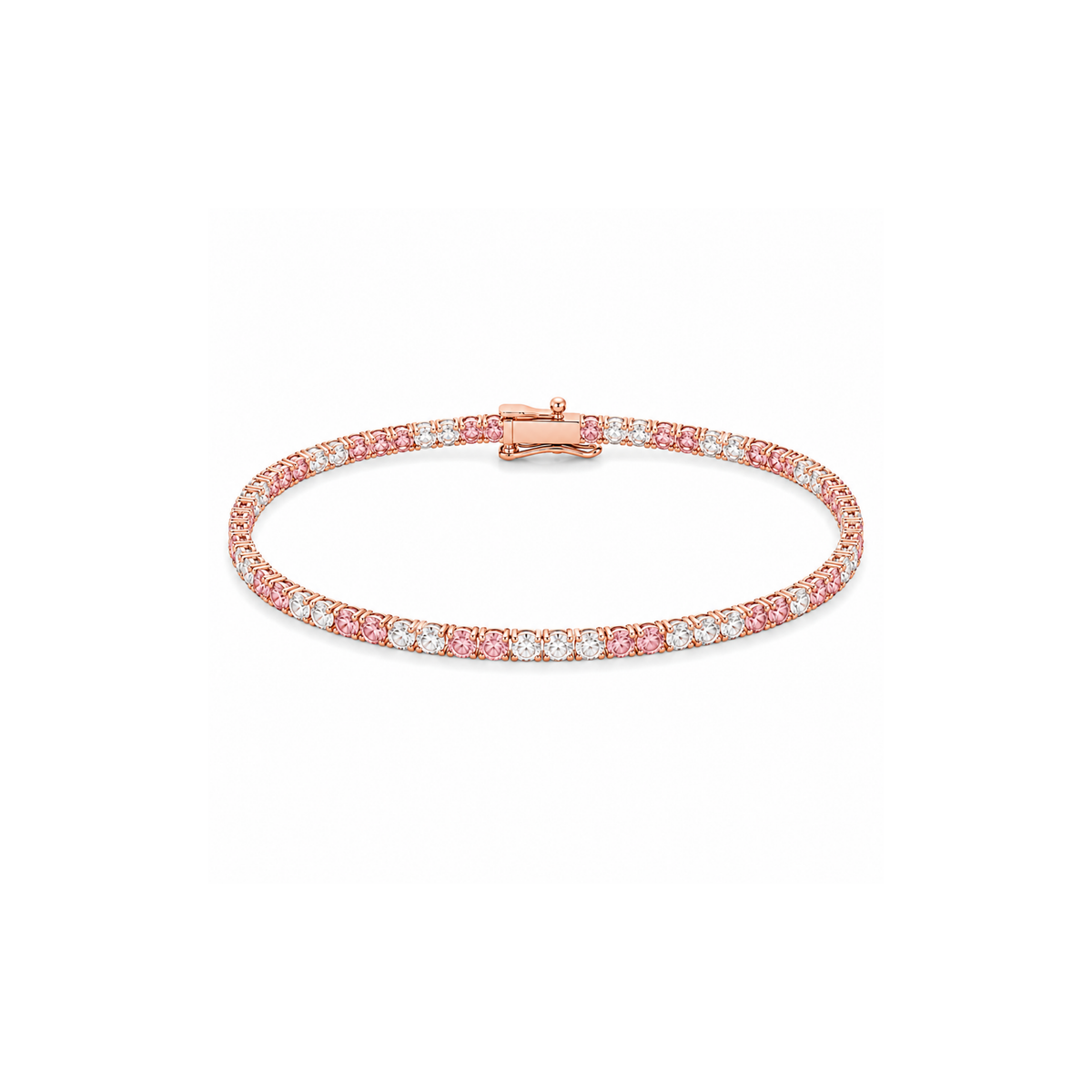 Francis Pink and White Tennis Bracelet