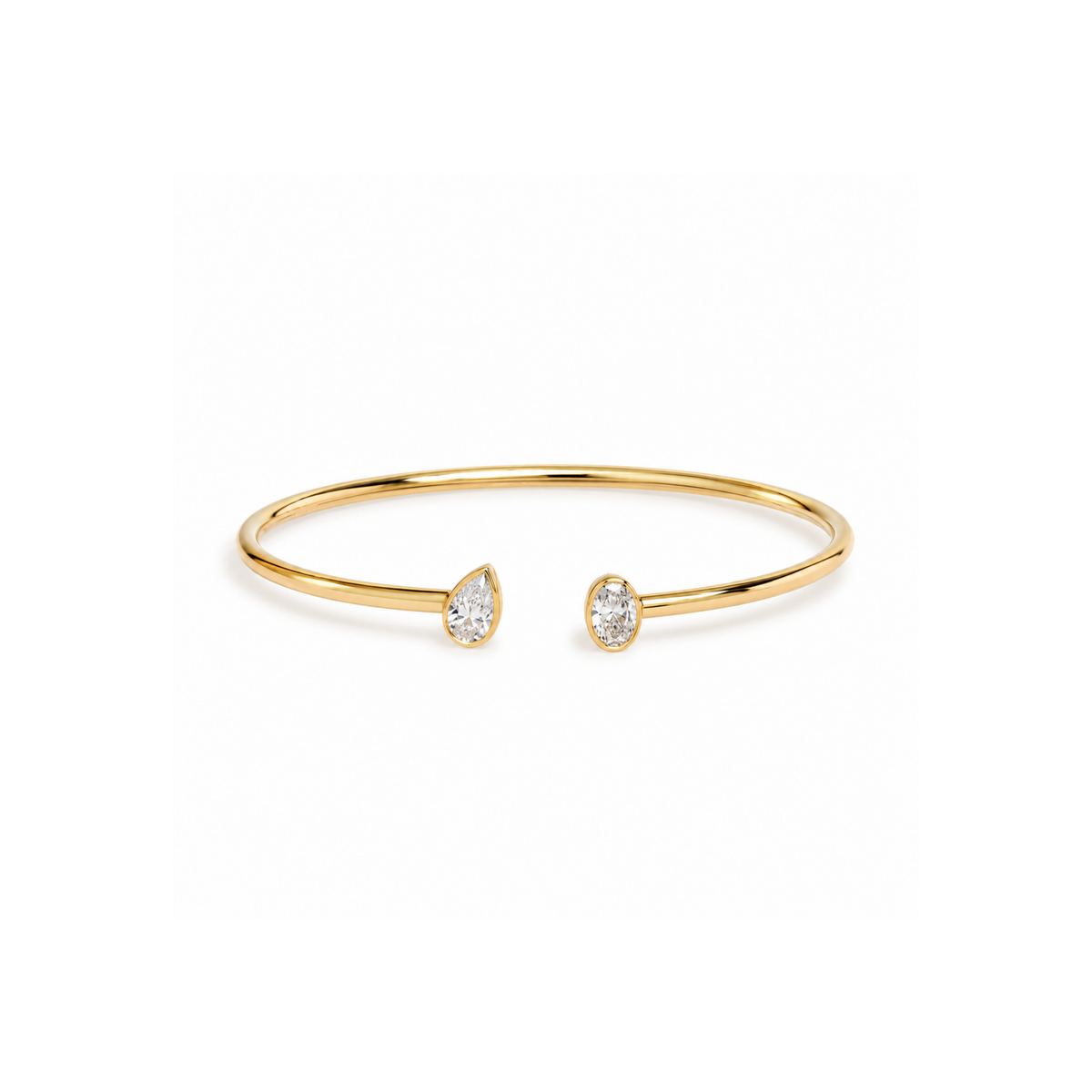 Ellie Bezel Pear Oval Cuff