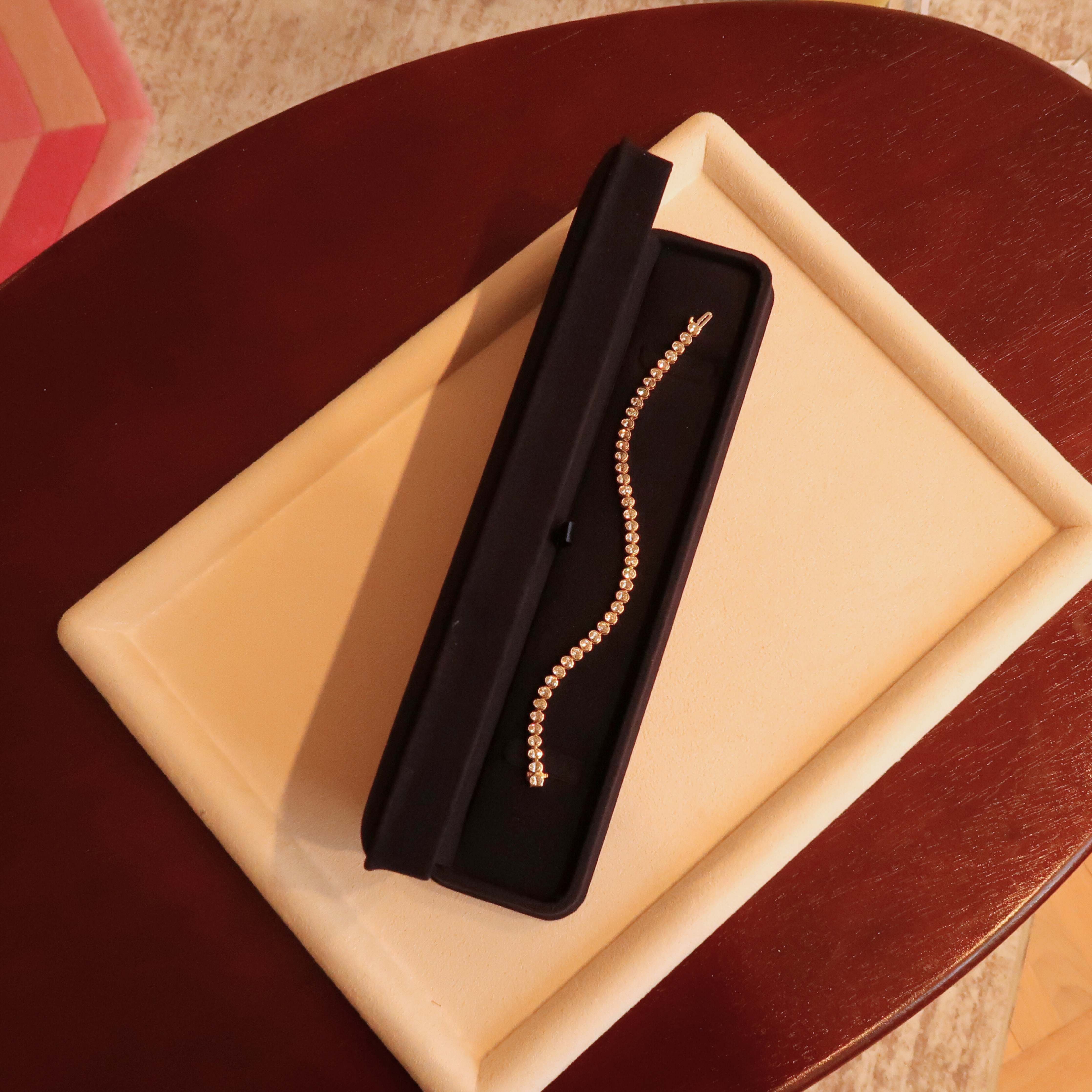 Bezel Oval Tennis Bracelet