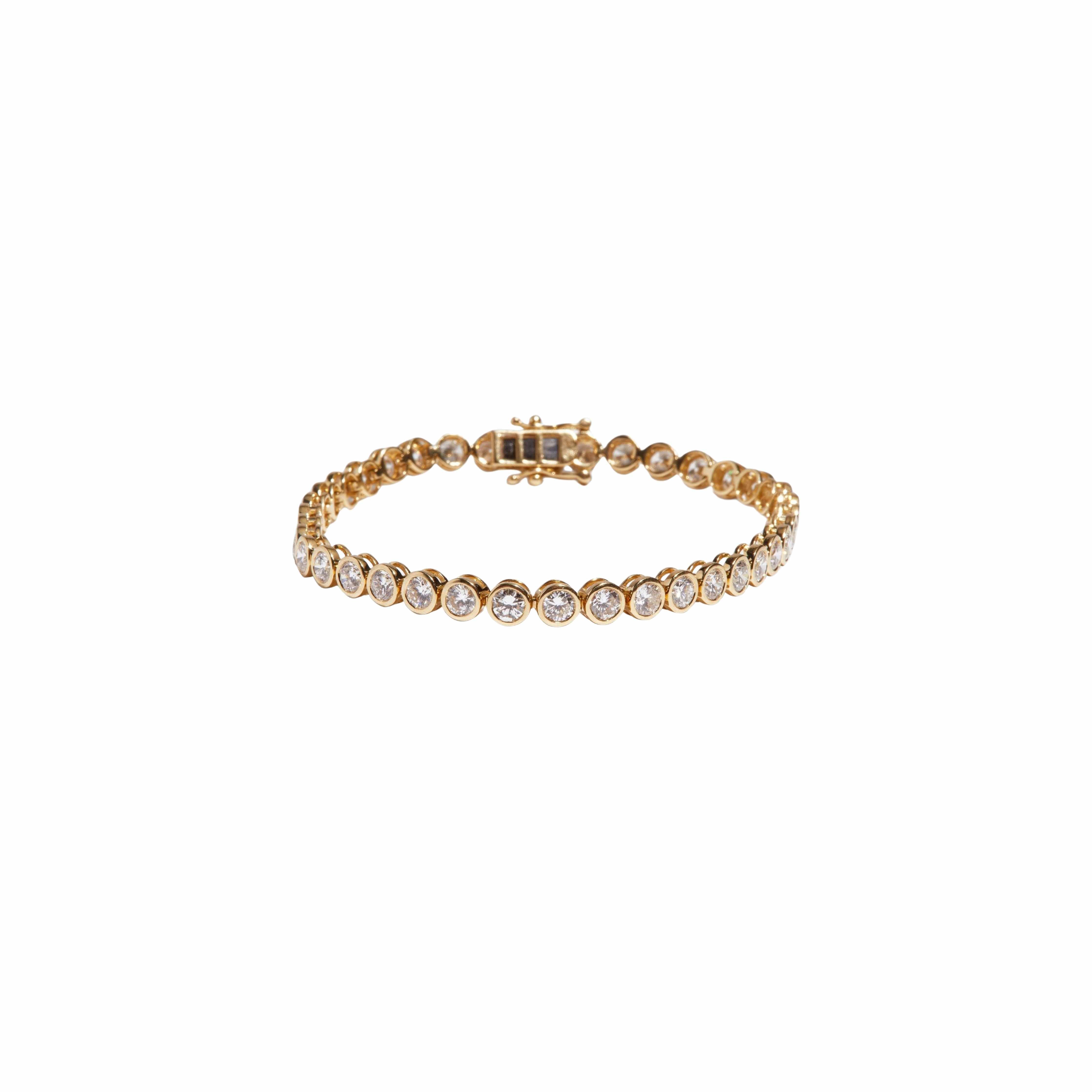 Bezel Round Tennis Bracelet