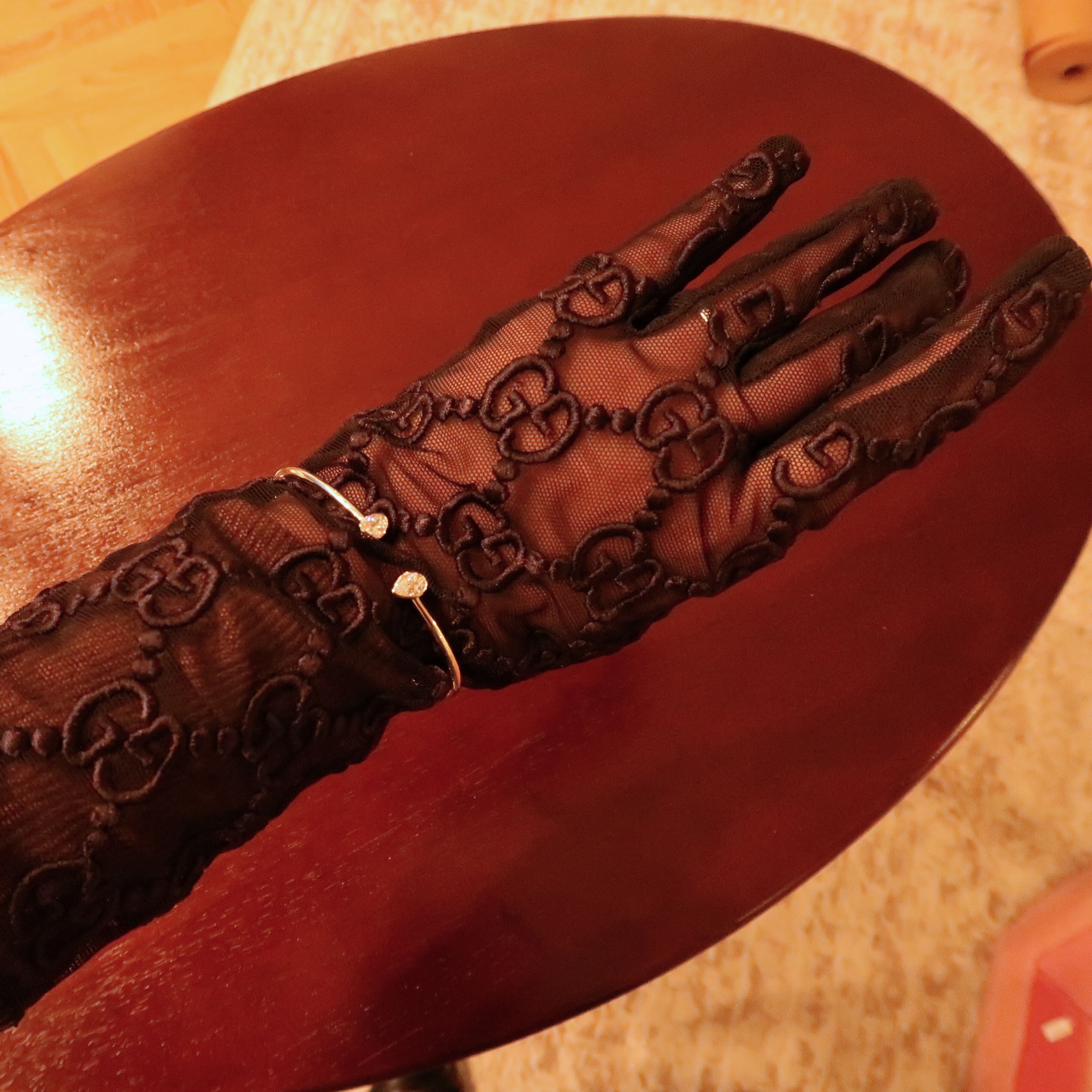 Ellie Bezel Pear Oval Flexible Cuff