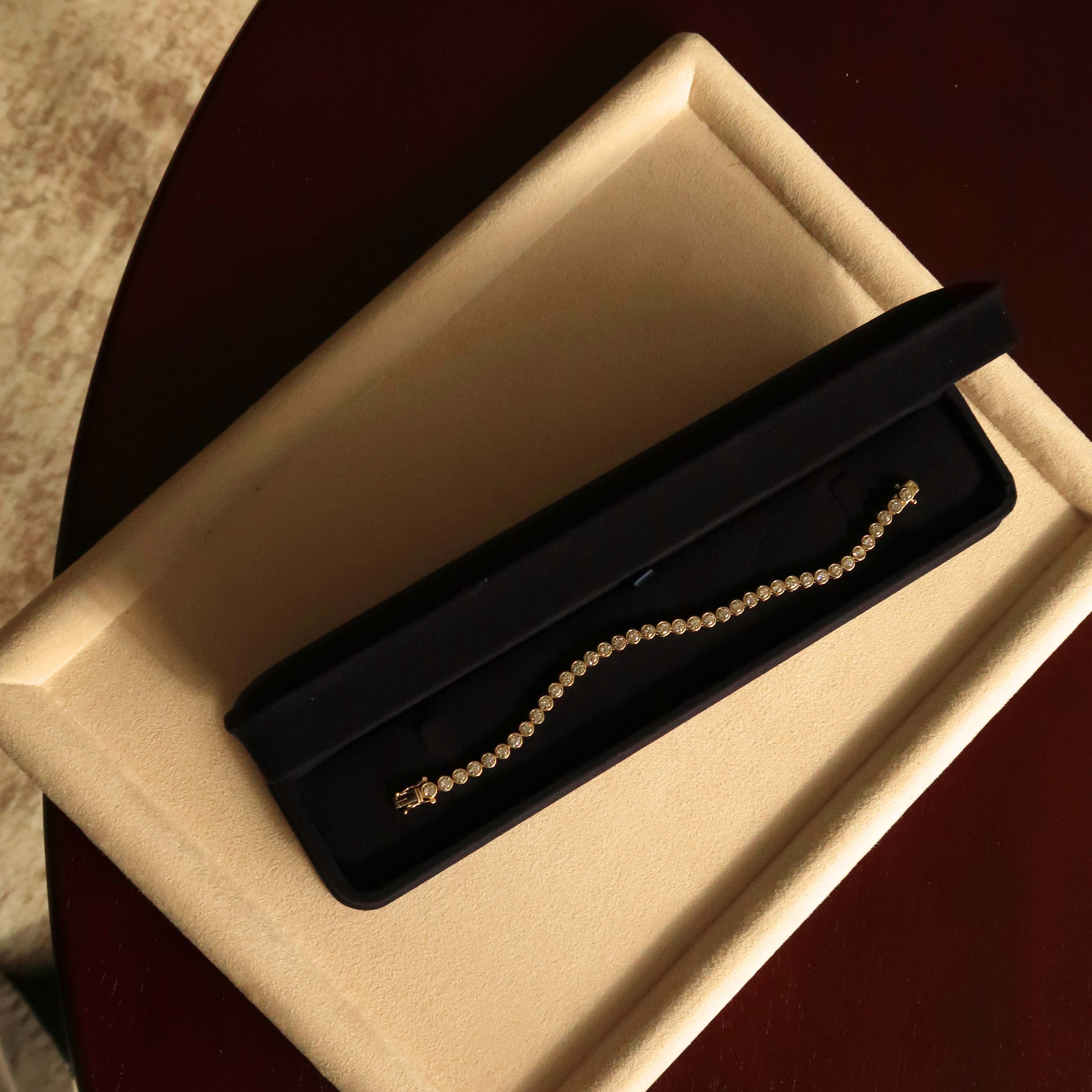 Bezel Round Tennis Bracelet