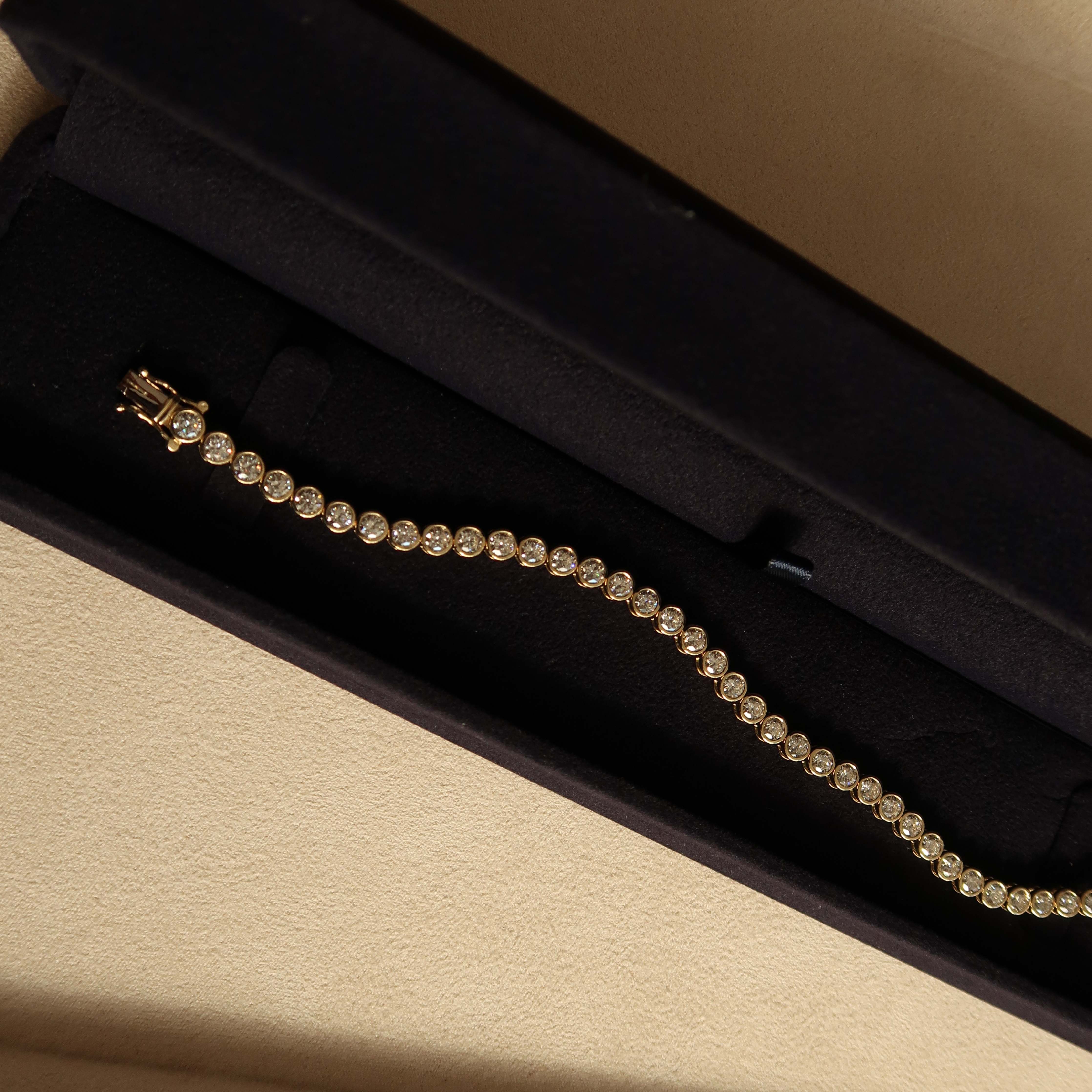 Bezel Round Tennis Bracelet