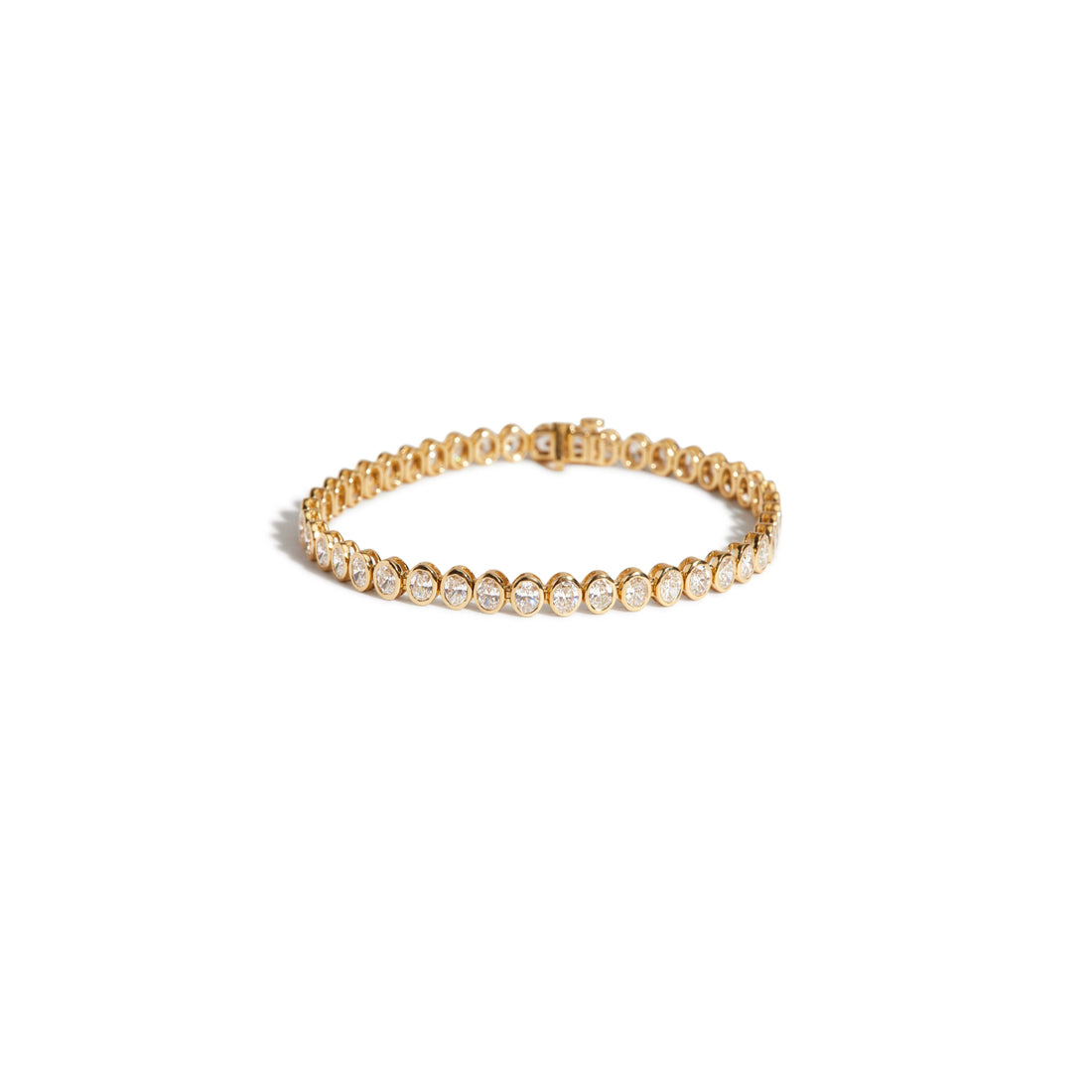 Bezel Oval Tennis Bracelet