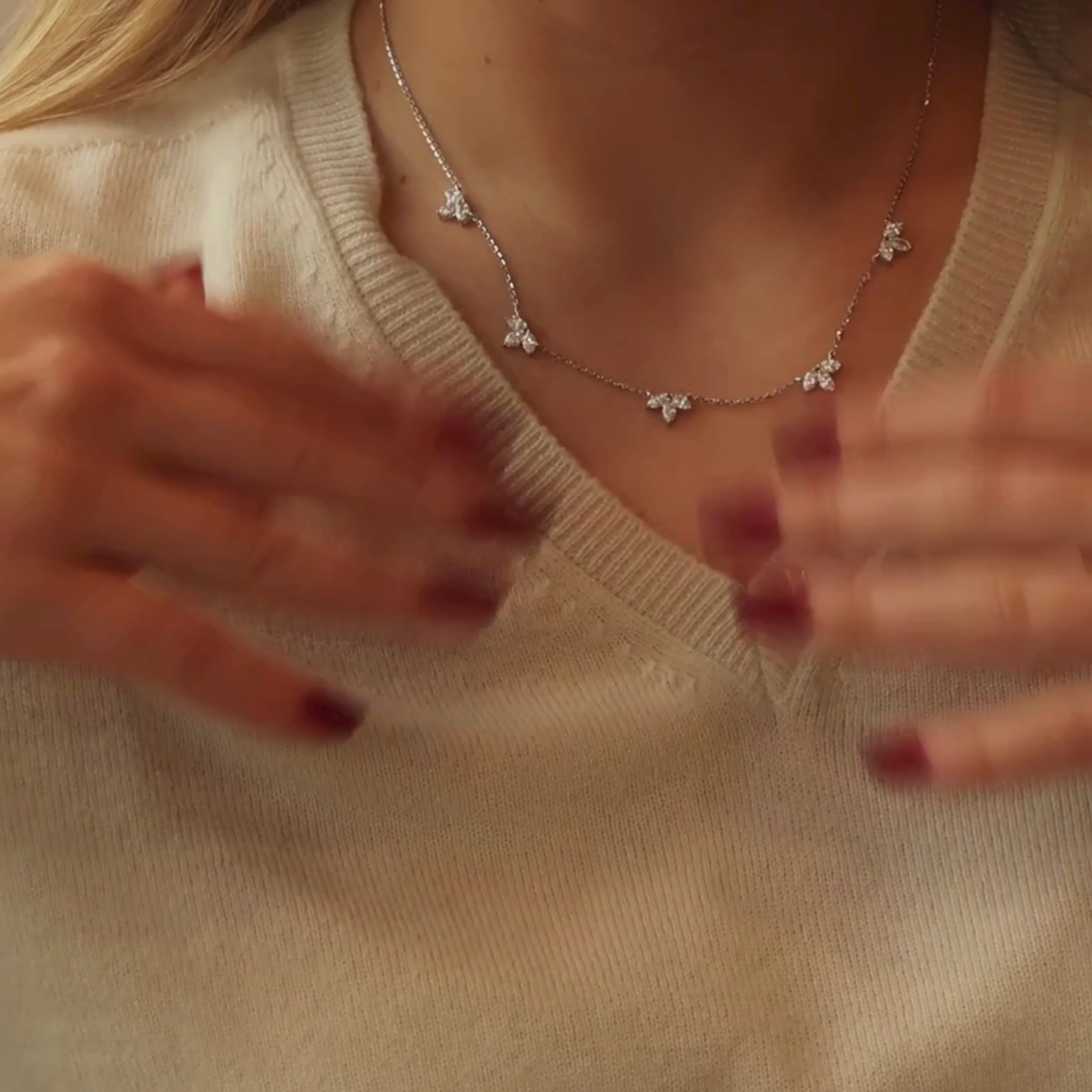 Ginny Half Flower Station Necklace