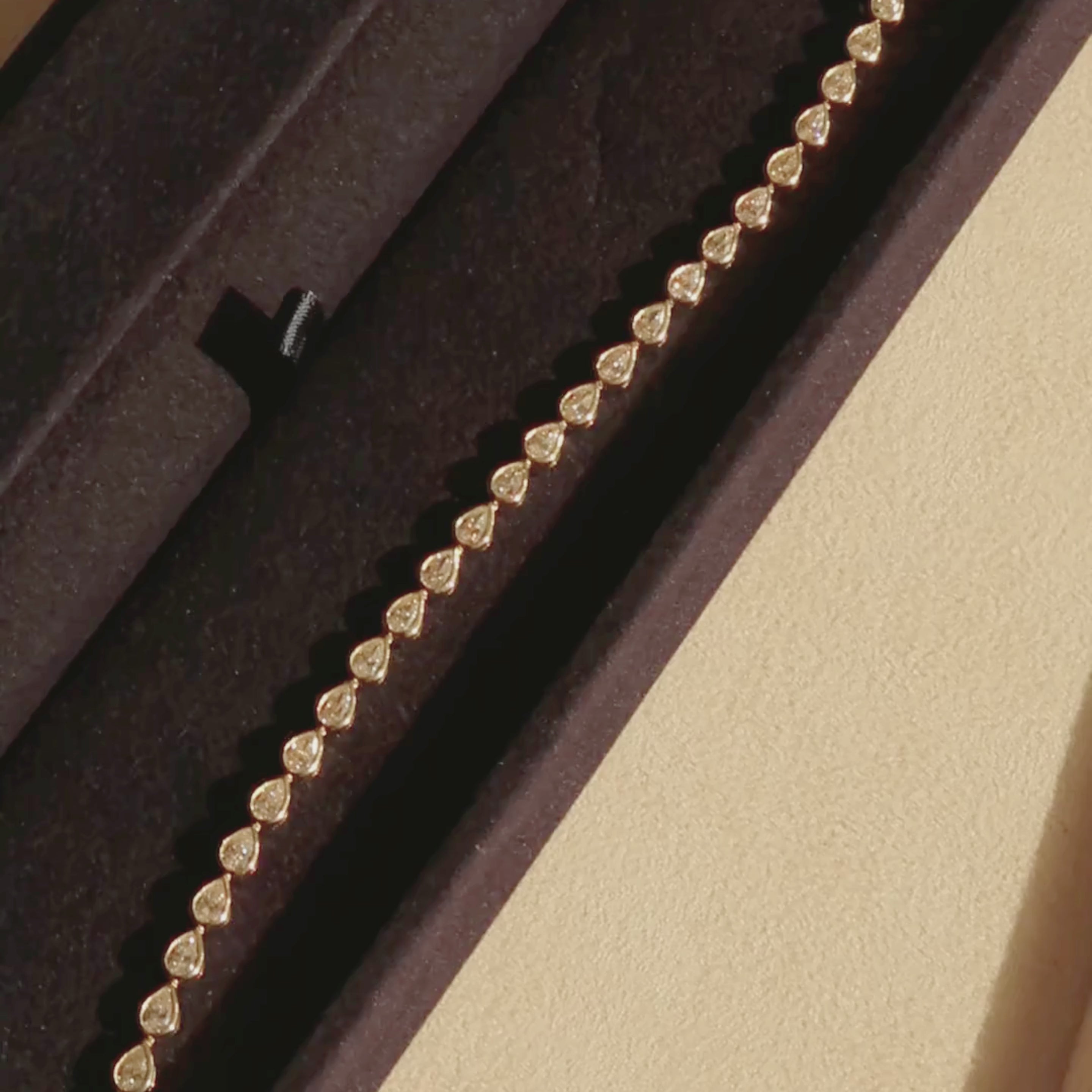 Bezel Pear Tennis Bracelet