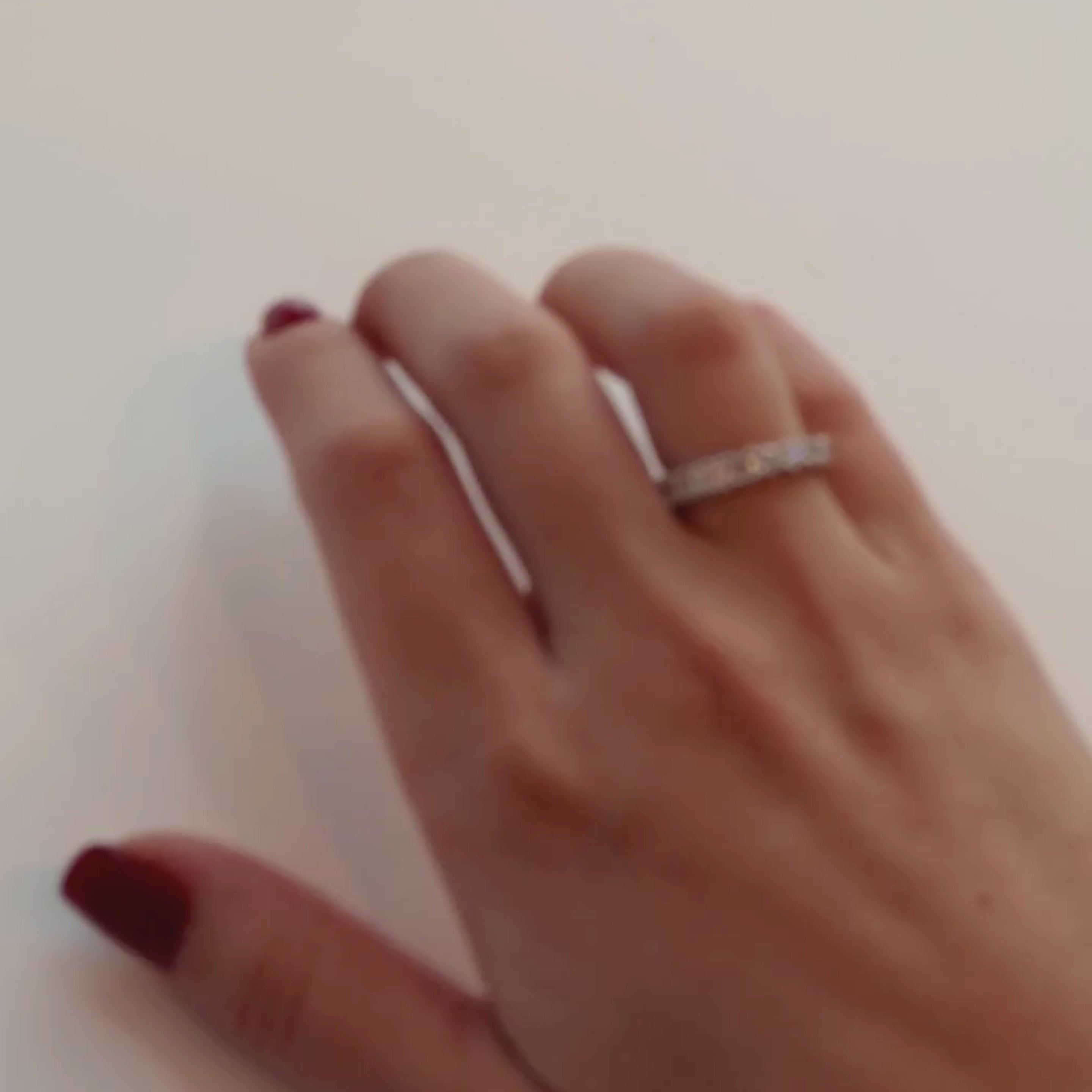 Vienna Half Round Half Emerald Ring