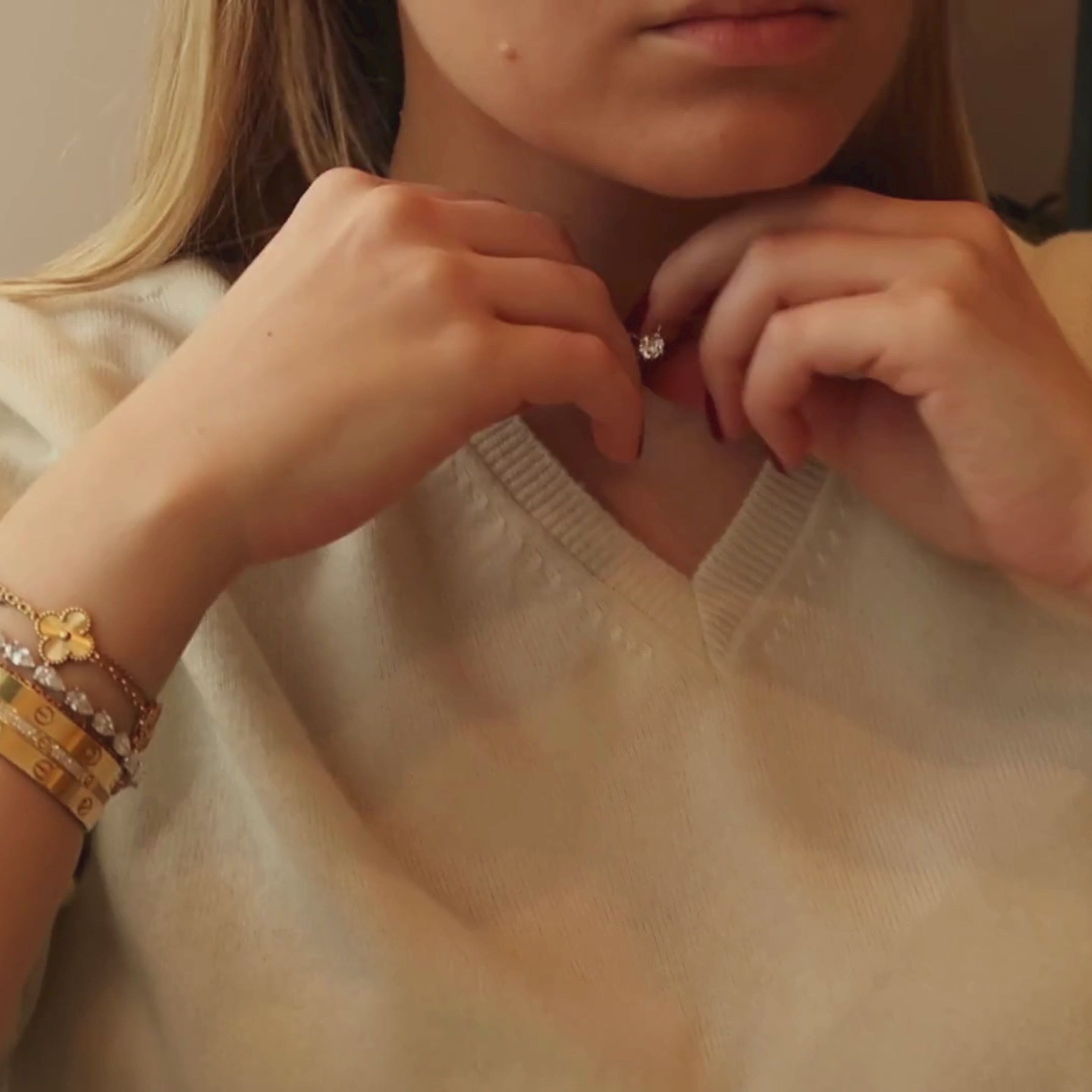 Celine Round Solitaire Necklace