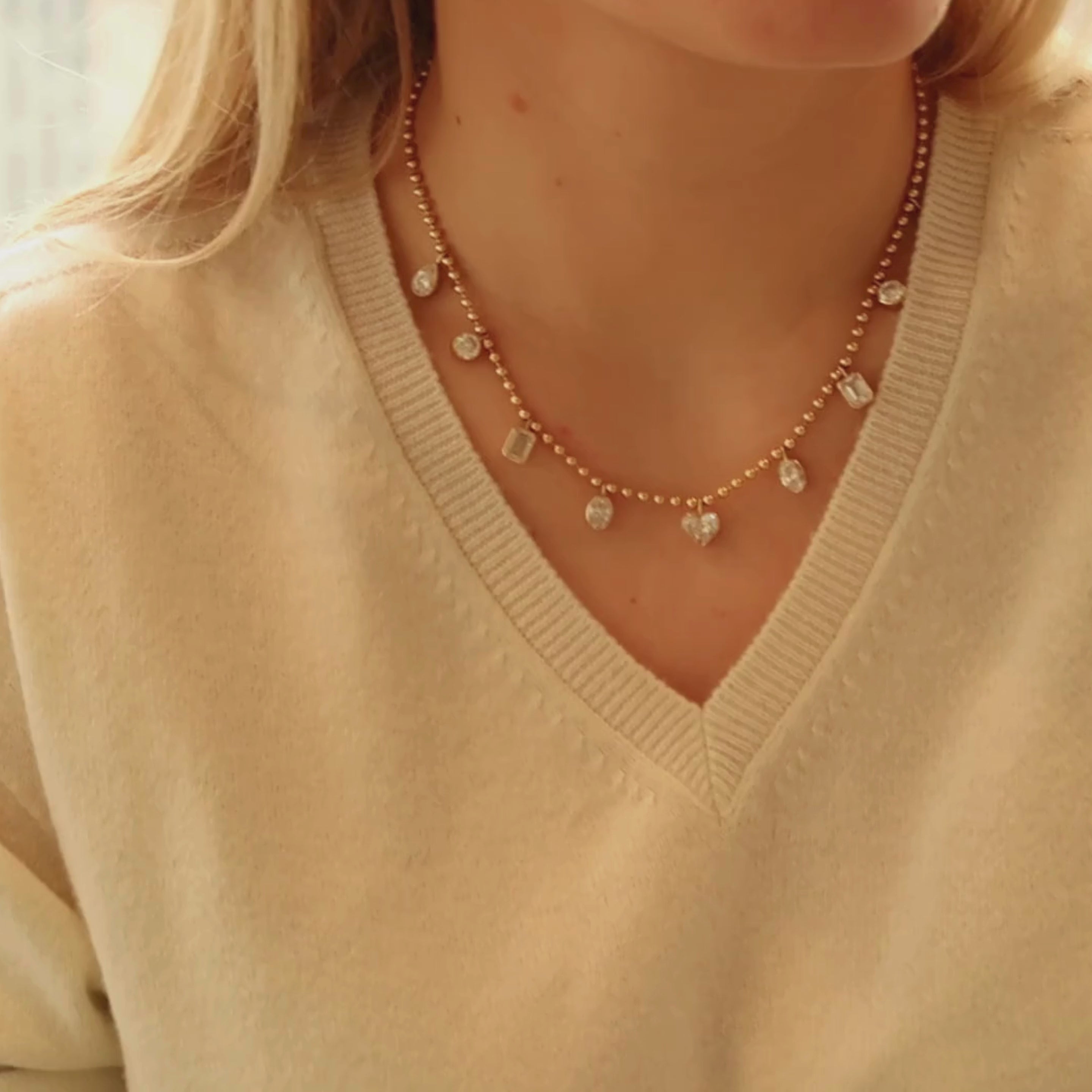 Poppy Bezel Charm Necklace